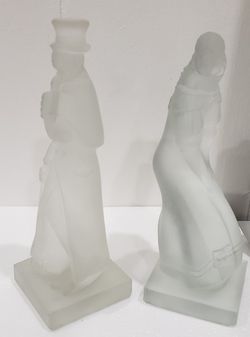 Japanese  Frosted Glass Set Of Two