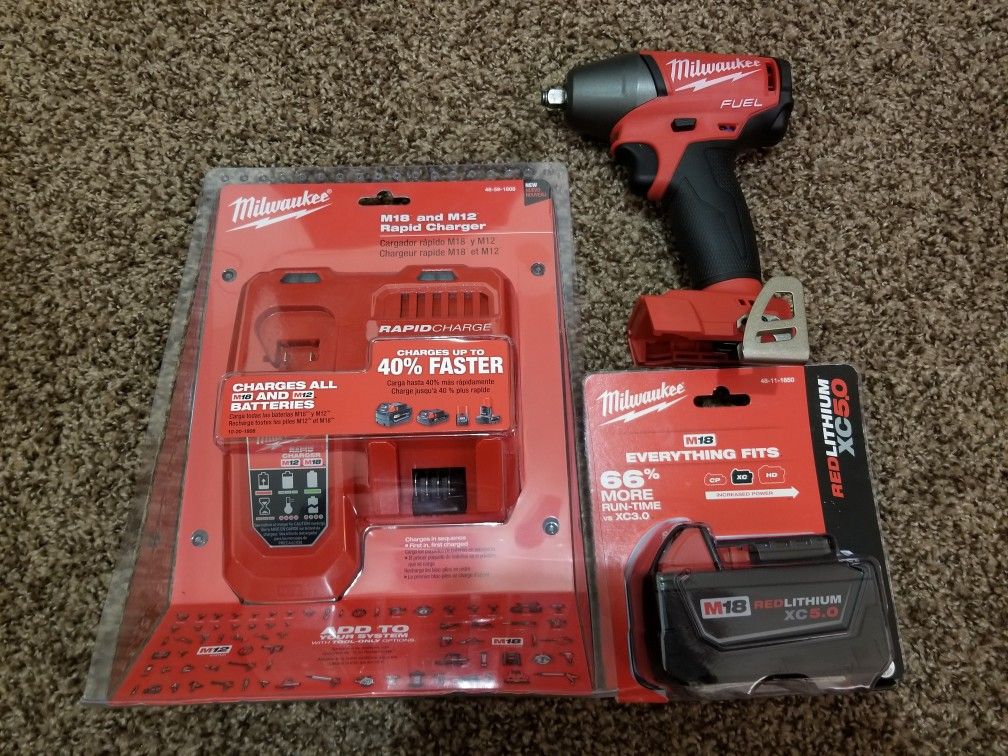 Milwaukee M18 FUEL 18-Volt Lithium-Ion Brushless Cordless 3/8 in. Impact Wrench with Friction Ring Kit