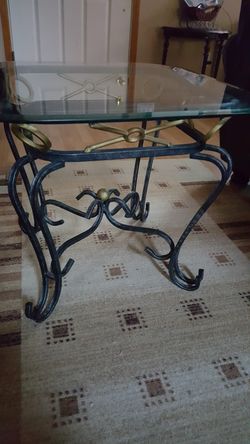 Glass side table
