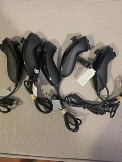 Black Nintendo Wii Nunchuck Controller OEM Official Nunchuk Tested