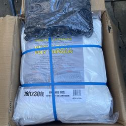 16x30’ tarp canopy cover shade waterproof heavy duty