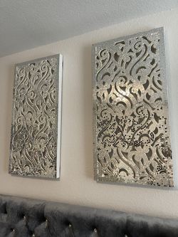Matching Mirrored Office Decor