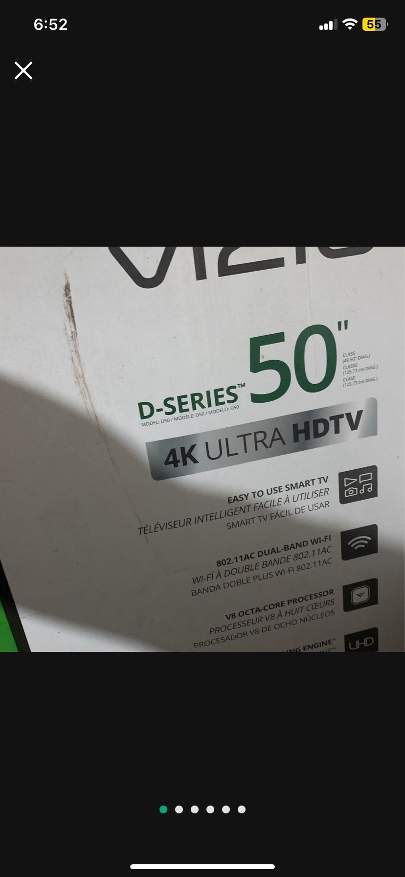 50” Vizio 4K TV (read Description)