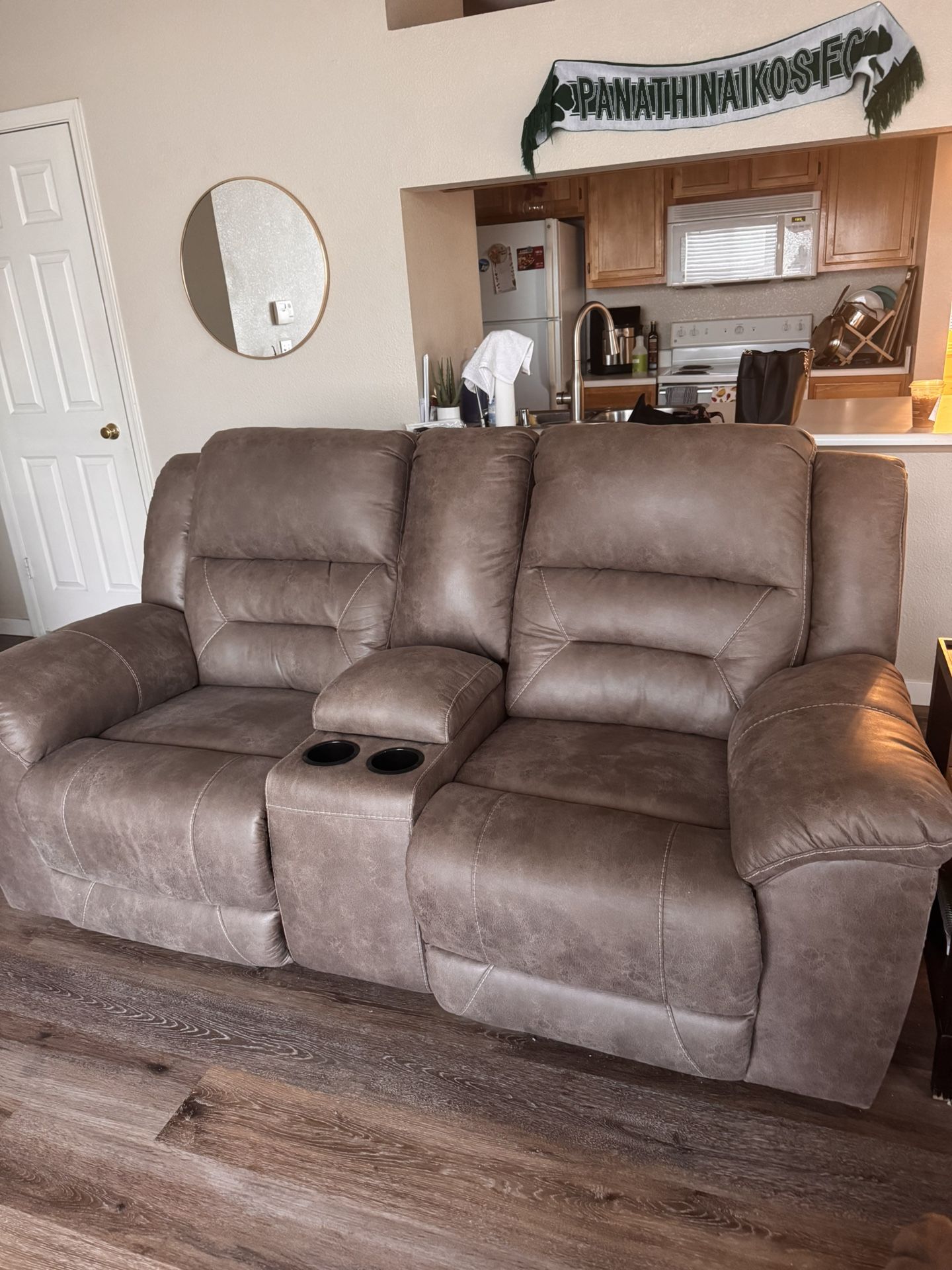 Reclining Sofa and Loveseat Set- Ashely furniture