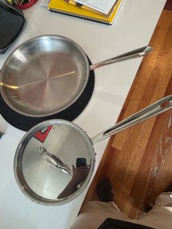 All-Clad 3 Qt Pan W lid + 12  inch Skillet D3 NEEDS GONE TODAY  Mon 5/11