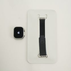 Unlocked Apple Watch Ultra 2 49MM Natural Titanium Black/Charcoal Trail Loop 