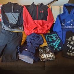 8 Piece M/L Boys Under Armor Lot