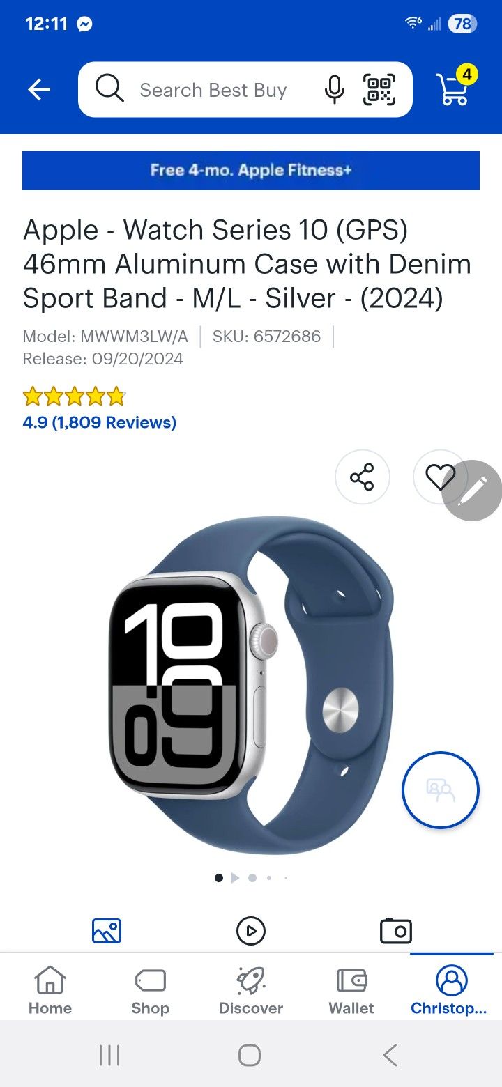 Apple Watch 10 (GPS) 46mm Unlocked