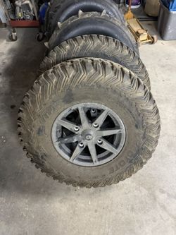 32x10.00x15 Polaris Turbo Turbo S OEM Wheels Ca & Tires 60% Tread $180ea 