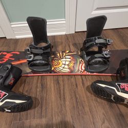 Snowboard and Snowboard Boots 