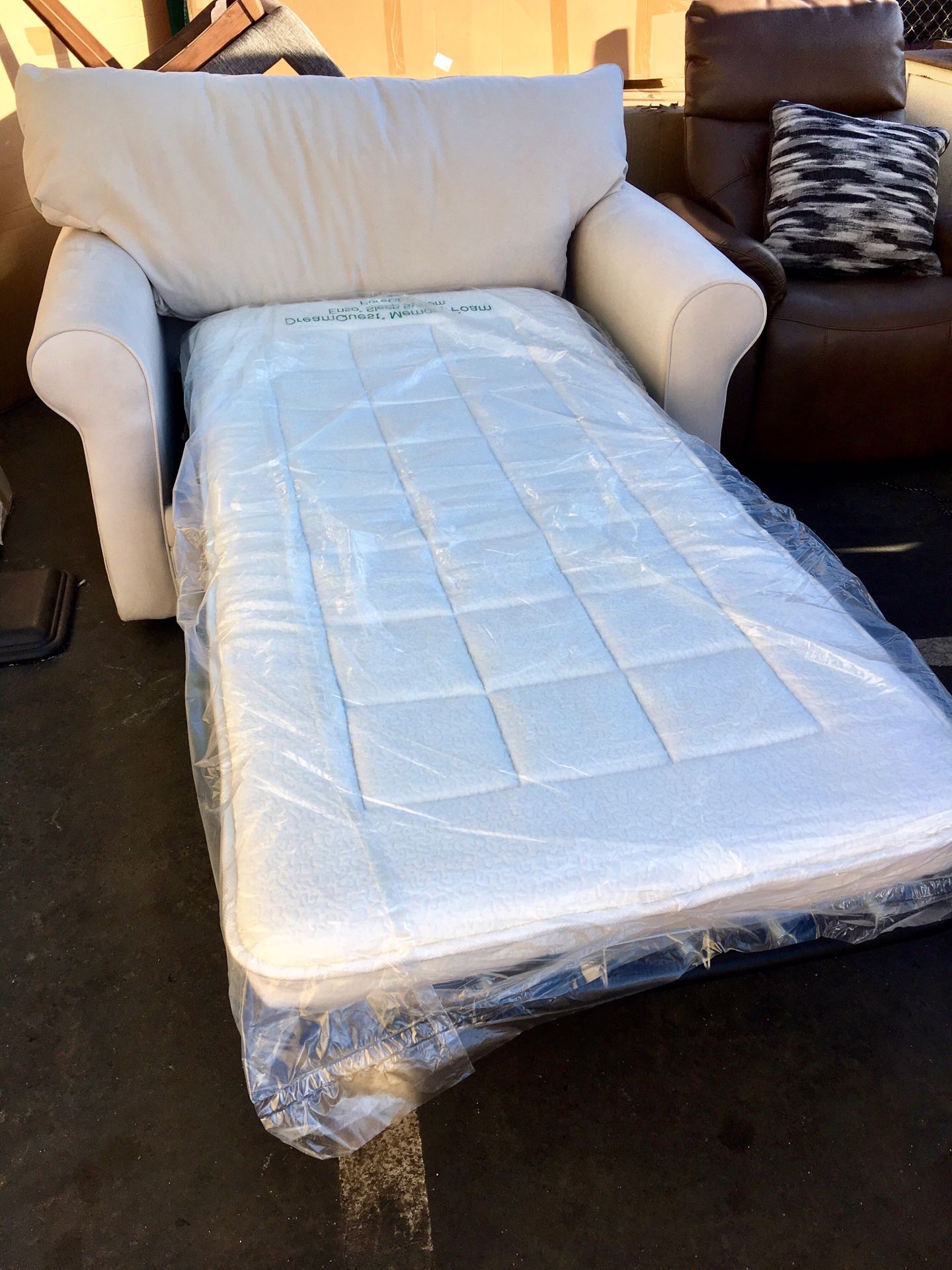 SLEEPER CONVERTIBLE CHAIR Twin Memory Foam Pure Gel Mattress