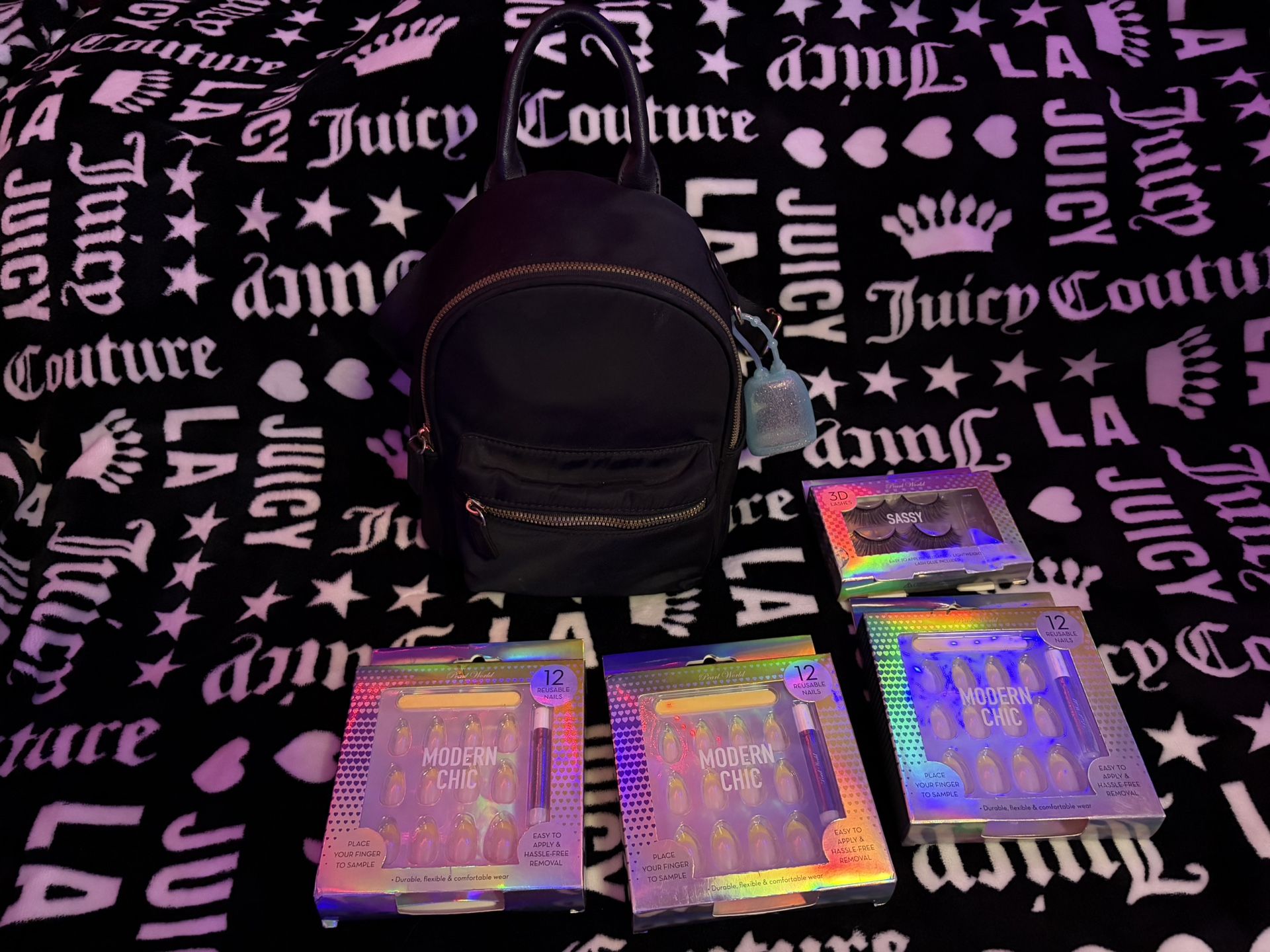 Bag And Eyelashes And Nails