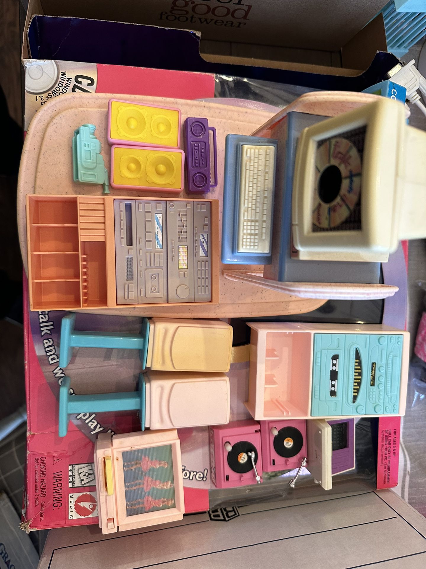 Barbie Computer Stereo VCR Media Lot 