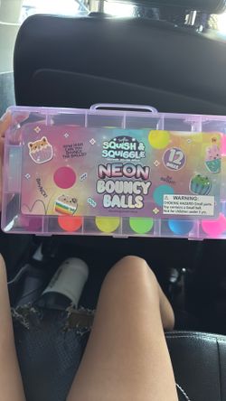 Squish an squiggle neon bouncy ball
