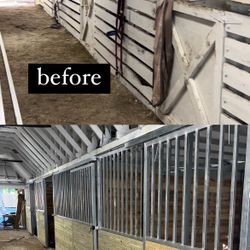 I manufacture horse stalls with their galvanized metal sliding doors