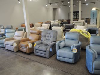 Manwah Strider Swivel Glider Recliner - Light Blue | Reclining Chair | Lounge Chair