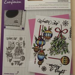 Crafters Companion Winter Joy 8 piece Acrylic Stamp