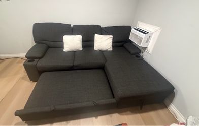 Sofa with pull out bed & storage