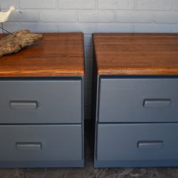  Solid Hardwood Mod Nightstands Made In USA 