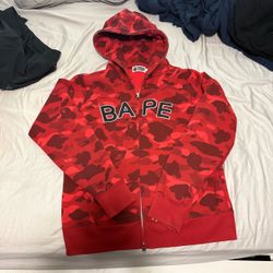 BAPE SS20 Red Camo Full-Zip Hoodie XL – 2020