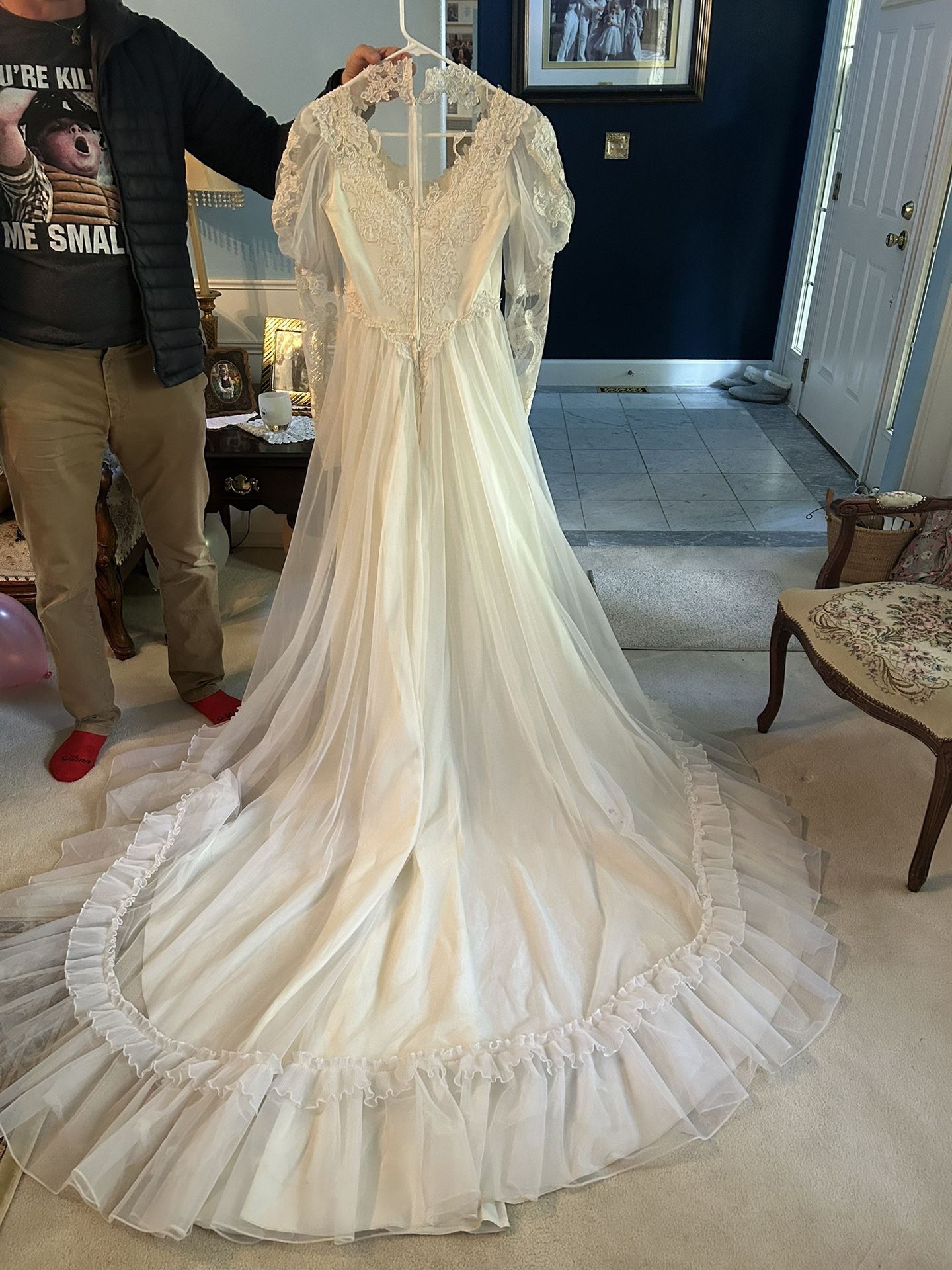 Antique Gunny Sac Style Wedding Dress Guess Is Size 4