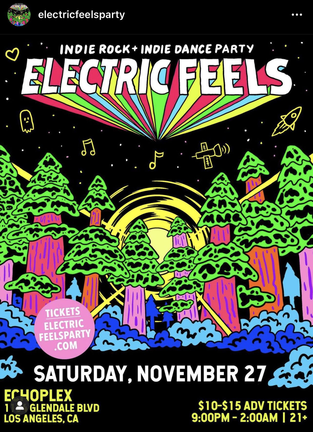 Electric Feels Tickets Saturday November 27