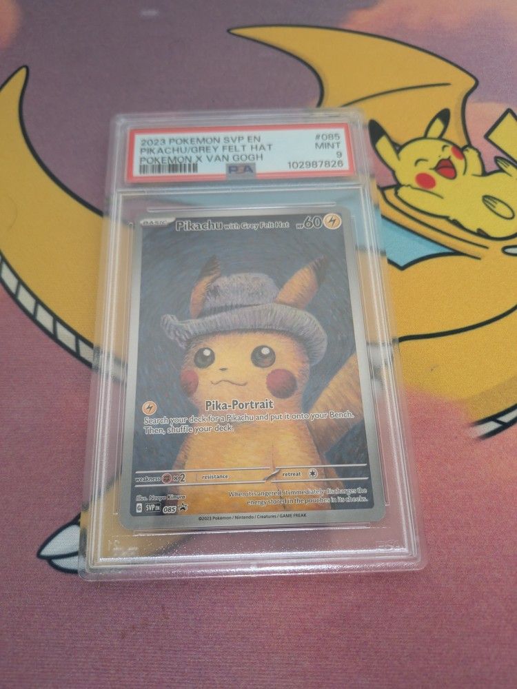Pikachu/Grey Felt Hat PSA 9