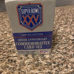 Sealed Super Bowl XXV Card Set 