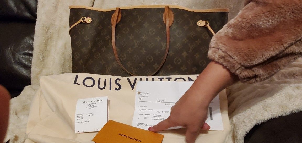 Louis Vuitton Neverfull M40157 Gm Monogram Brown Coated Canvas Tote