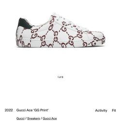 Gucci Ace 'GG Print' Size 41 Size 8 Us