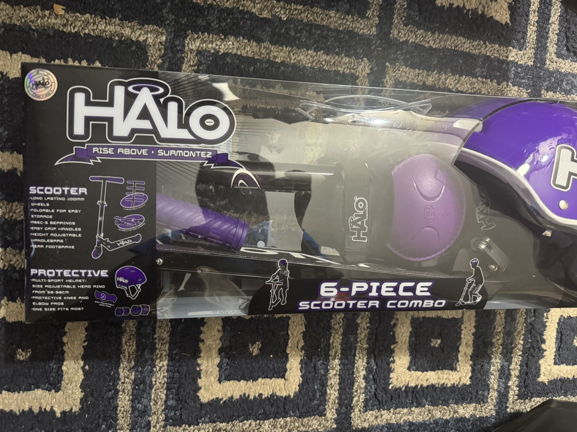 Halo 6-PIECE SCOOTER COMBO !! NEW !! (Purple)