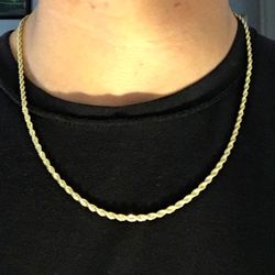 Gold Chain Rope Chain 20in 3mm 