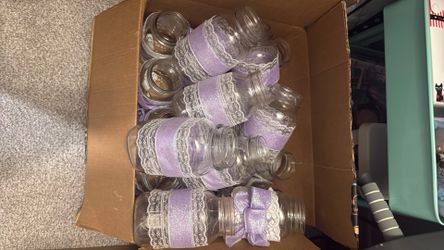 Decorative jars for wedding or party