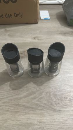 Set of 3 Glass Spice Grinder Shakers