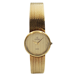 Ladies Concord 20mm Solid 14K Yellow Gold Watch with Gold Dial and Smooth Bezel. (Pre-Owned)