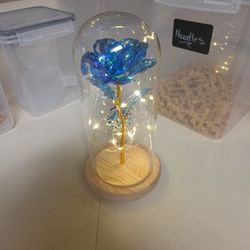 Blue Light Up Rose