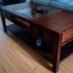 Real Solid Wood Coffee Table 