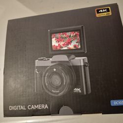 4K Digital Camera for Photography with WiFi,64MP Autofocus Vlogging Camera for YouTube,3'' 180° Flip Screen Compact Travel Camera for Teens with 32GB