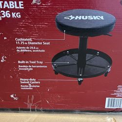 Husky Pneumatic Adjustable Creeper Seat, Mechanics, Tools