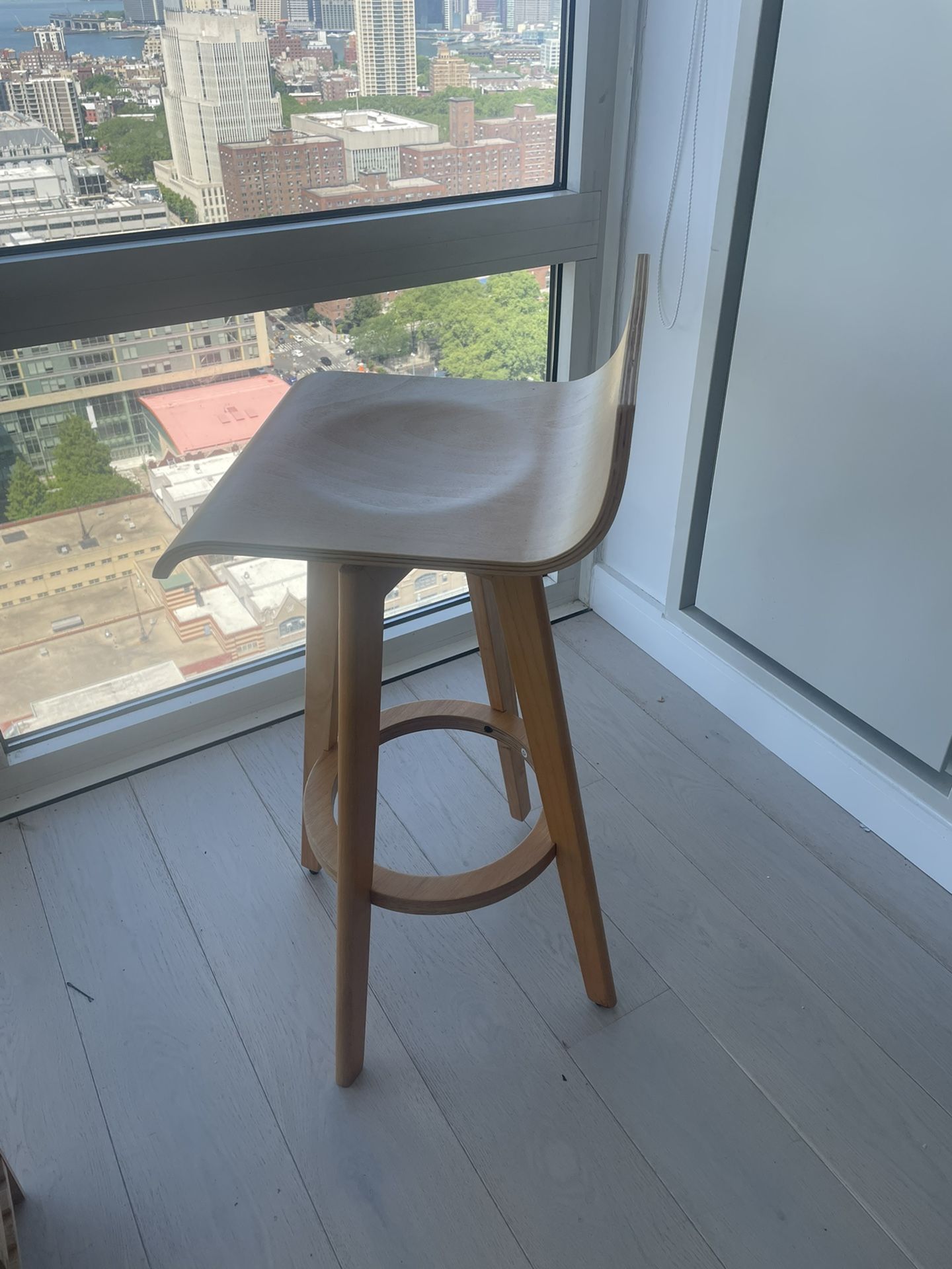Wooden Stool With Back