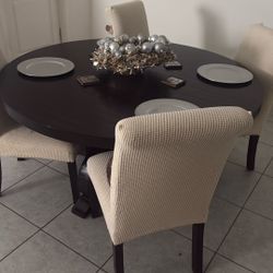 Wood Dining Table With Chairs 