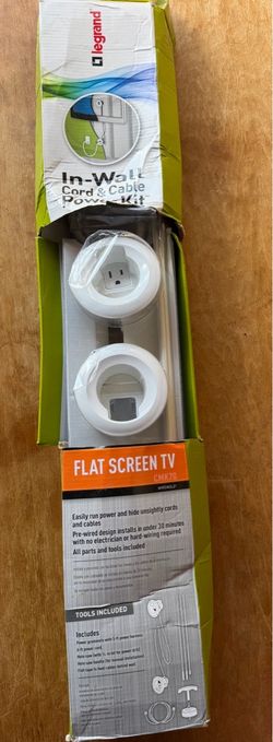 LEGRAND WIREMOLD IN-WALL CORD AND CABLE POWER KIT, WHITE-WMC701