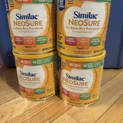 4 13 Ounce Cans Similac NeoSure Baby Formula Infant Powder Exp 2/2027