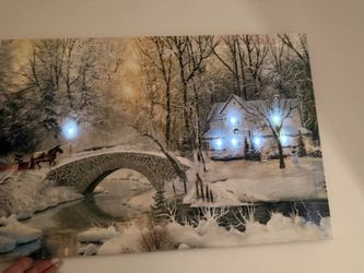 Canvas Christmas Winter Hause  Led  From Signature 