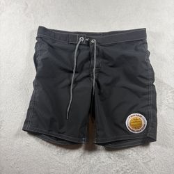 Birdwell Beach Britches Boy’s 11 Black Nylon Swim Trunks Board Shorts USC #3D