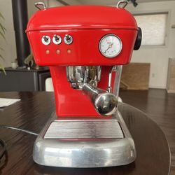 Vintage Red Espresso Machine 