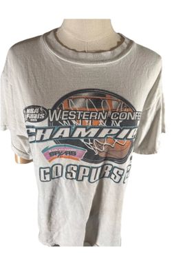 Vintage 1999 San Antonio Spurs Western Conference Champions GO SPURS GO | Medium