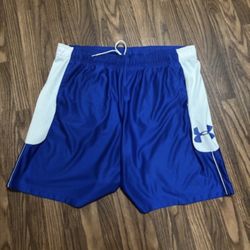 Under Armour Royal Blue & Whites Men’s Long Fitness Shorts * Size 2XL 