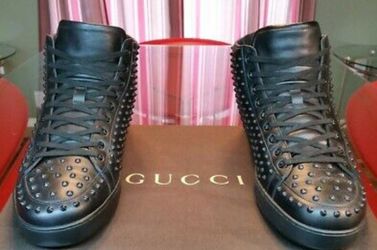 Authentic Gucci shoes mens 322737 size 11g/12u.s, Gucci sneakers mens black