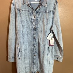 Good American Dolly Parton Indigo Jean Corset Dress 1X - NWT